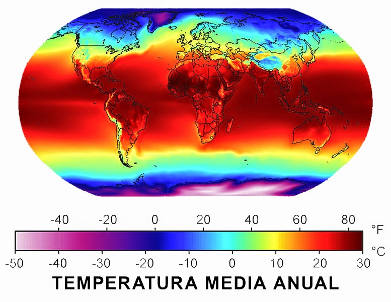 Resultado de imagen de temperatura de la tierra
